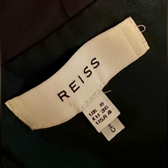 REISS Emerald Green Lorna Evening Dress Pleated Sheath Women's Size 4 - Picture 4 of 4